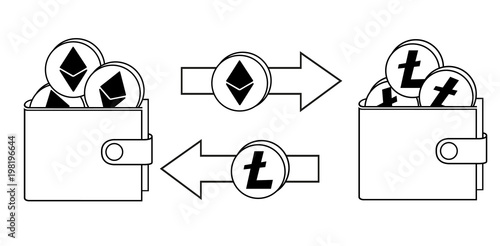 exchange between ethereum and litecoin in the wallet