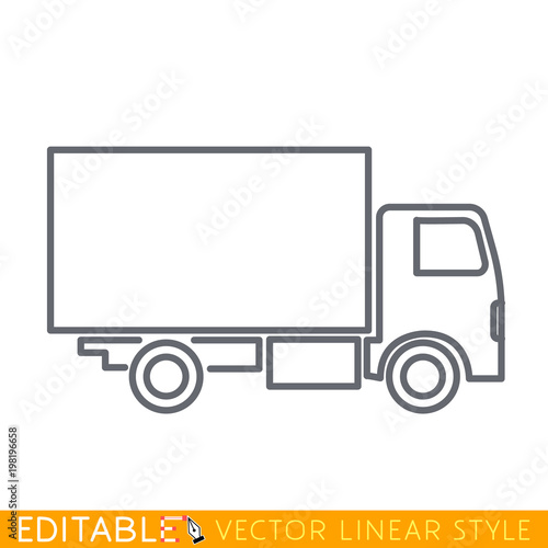 Delivery Truck icon on white background. Vector illustration.