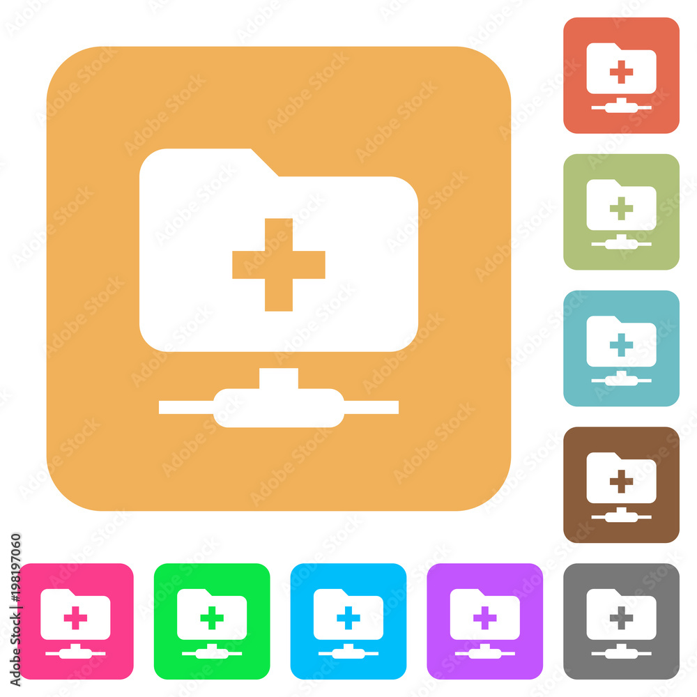 FTP create folder rounded square flat icons FTP create folder rounded square flat icons