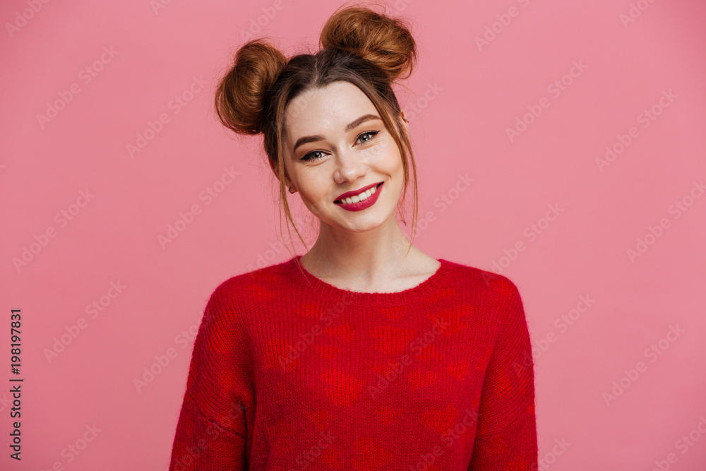 Portrait of a smiling young girl looking at camera Portrait of a smiling young girl looking at camera