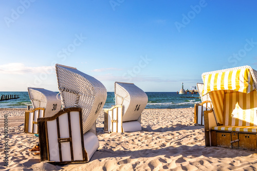 Zingst, Strandkörbe, Ostsee