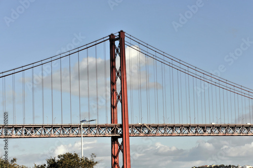 Ponte 25 de Abril, Hängebrücke, eingeweiht 1966, Alcantara, Lissabon, Lisboa, Portugal, Europa