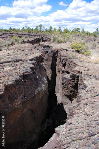 Cracked lava flow in Mal Pais wilderness New Mexico. © Nick