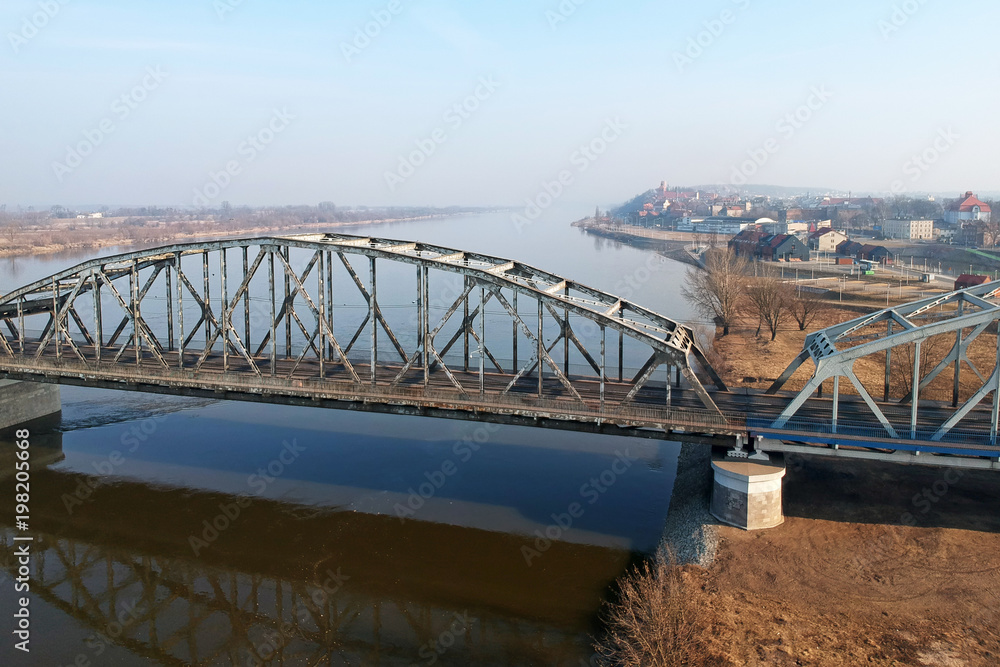 Bridge over Wisla river in Grudziadz, Poland Bridge over Wisla river in Grudziadz, Poland