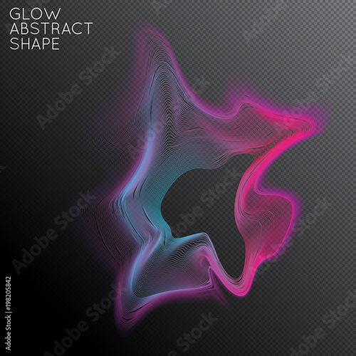 Abstract glow plasma shape