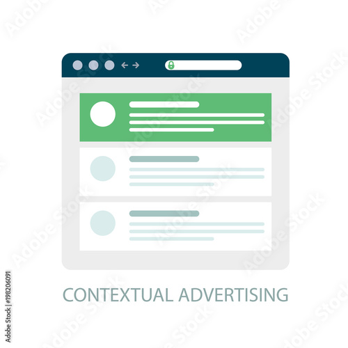 Pay Per Click icon, contextual advertising - ppc online marketing concept