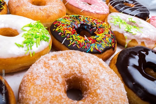 Sweet colorful donuts