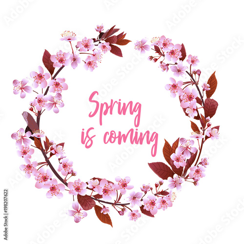 wreath of cherry blossoms