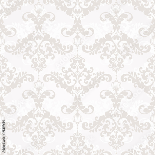 Seamless damask pattern. Ornamental background with pattern.