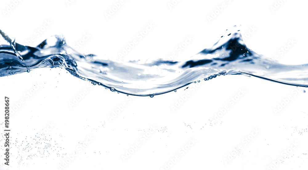 water smooth with waves on the isolated on white background water smooth with waves on the isolated on white background