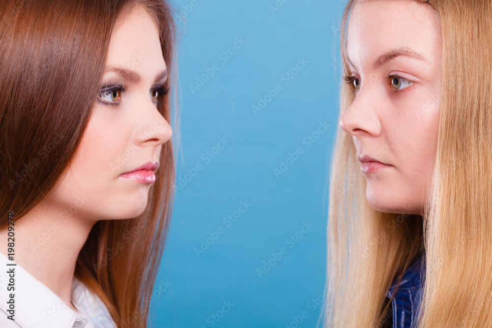 Comparison of girls with and without make up. Comparison of girls with and without make up.