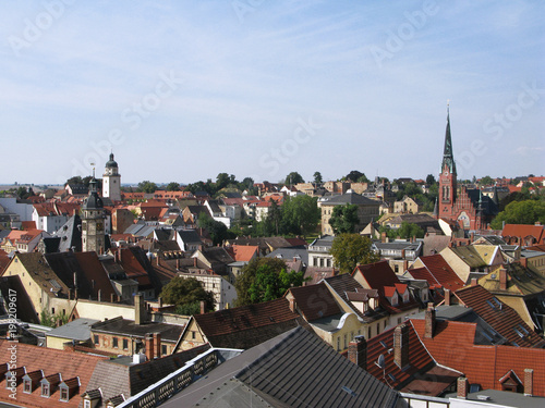 Altenburg / Germany: View over the listed old town of the former residential city in Eastern Thuringia photo