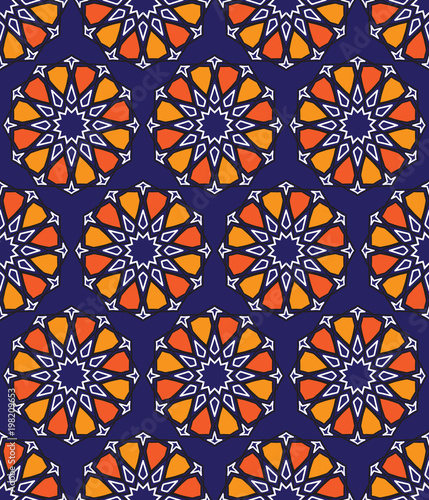 Pattern mosaic murals mural vector water vintage star ornamental tile