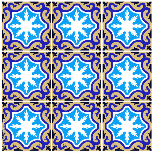 Pattern mosaic murals mural vector water vintage star ornamental tile