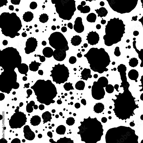 Abstract paint splashes and blots pattern.