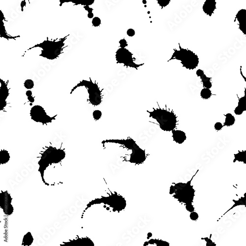 Abstract paint splashes and blots pattern.