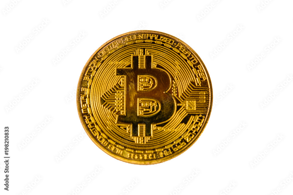 Bitcoin coin isolated on the white background Bitcoin coin isolated on the white background