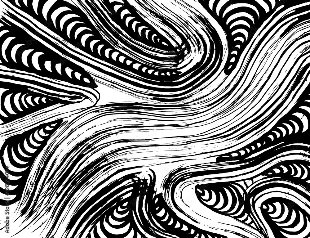 Brush stroke pattern. Watercolor.
