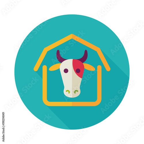 Cowshed vector icon