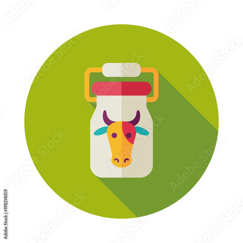 Can container for milk vector icon
