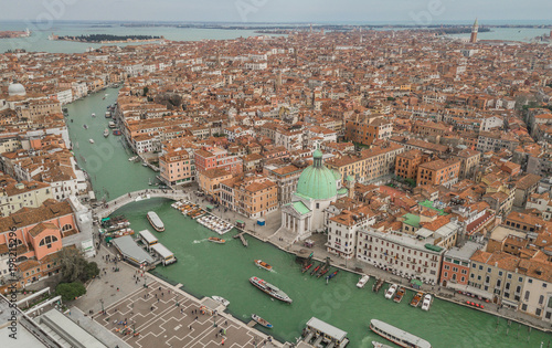 Aerial view of Venice and its Grand canal