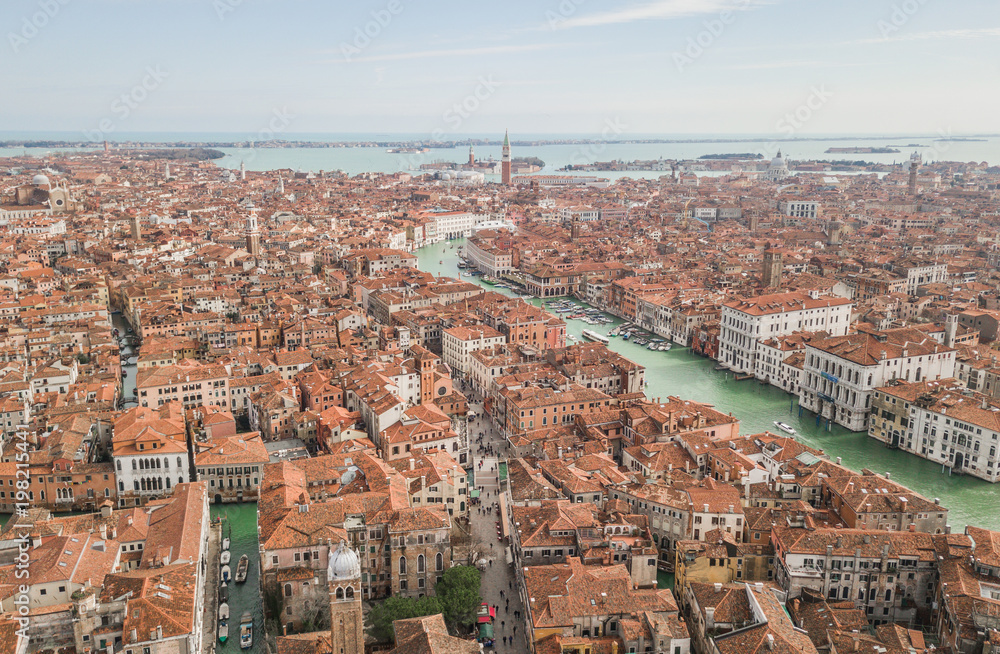 Aerial view of Venice and its Grand canal