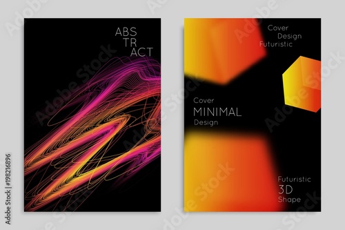 Abstract banner template with blurred geometric shapes