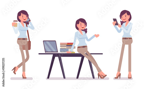 Smart casual woman in office