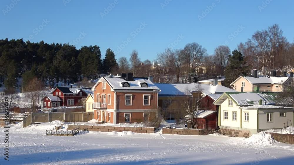 Panorama of winter Porvoo. Finland Panorama of winter Porvoo. Finland