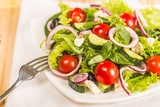 Fresh spring salad with vegetable