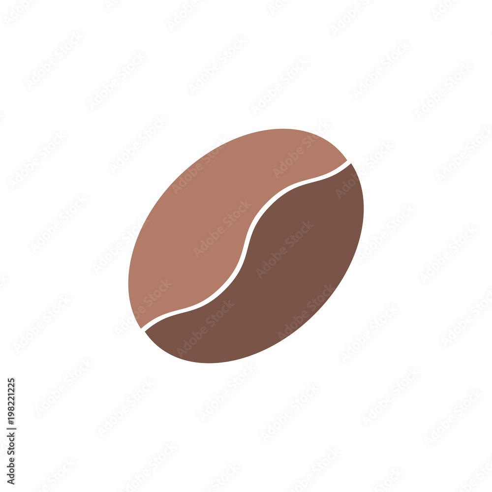 Obraz premium coffee bean flat vector icon. Modern simple isolated sign. Pixel perfect vector illustration for logo, website, mobile app and other designs
