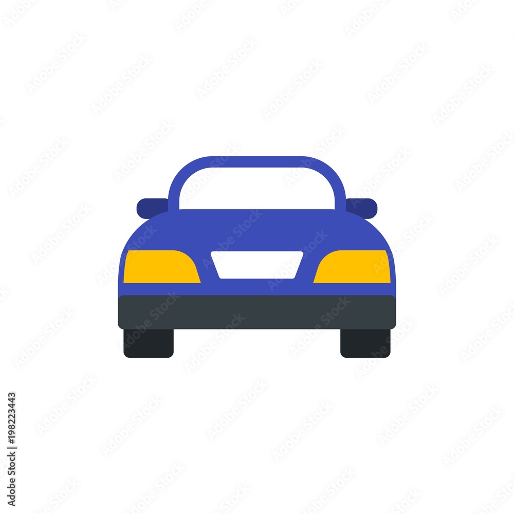sedan car, sports car flat vector icon. Modern simple isolated sign. Pixel perfect vector  illustration for logo, website, mobile app and other designs