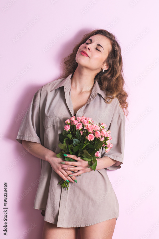 Woman with a bouquet Woman with a bouquet