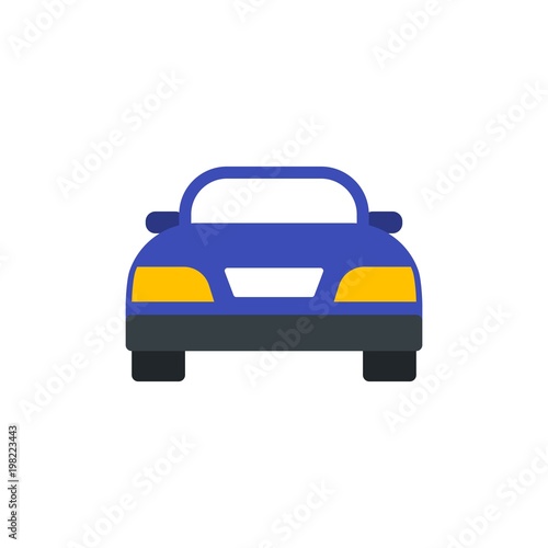 sedan car, sports car flat vector icon. Modern simple isolated sign. Pixel perfect vector illustration for logo, website, mobile app and other designs