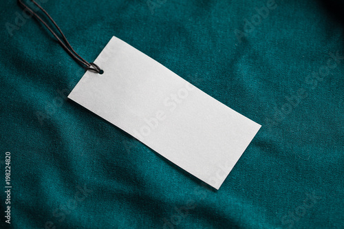 Clothes label tag blank white mockup