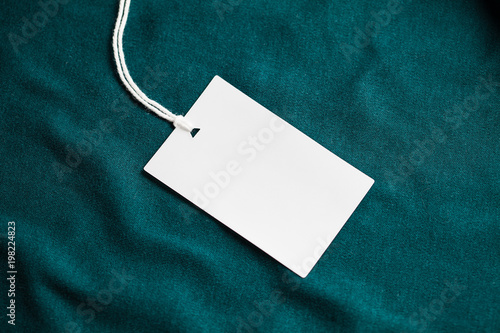 Clothes label tag blank white mockup