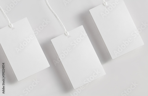 Clothes label tag blank white mockup