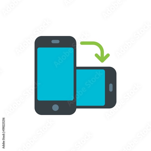 rotate phone, change screen orientation flat vector icon. Modern simple isolated sign. Pixel perfect vector  illustration for logo, website, mobile app and other designs