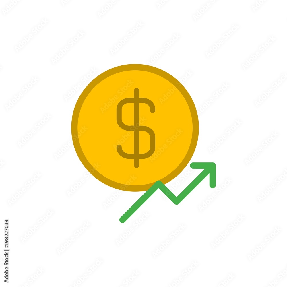 usd chart increase flat vector icon. Modern simple isolated sign. Pixel perfect vector illustration for logo, website, mobile app and other designs usd chart increase flat vector icon. Modern simple isolated sign. Pixel perfect vector illustration for logo, website, mobile app and other designs