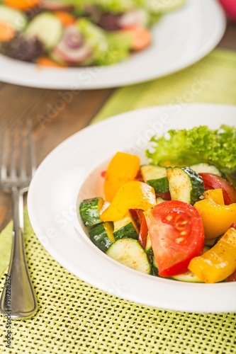 Fresh spring salad with vegetable