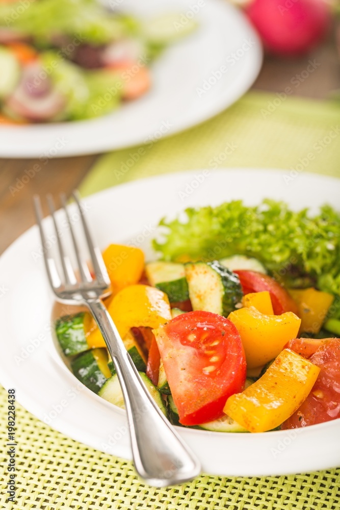 Fresh spring salad with vegetable Fresh spring salad with vegetable