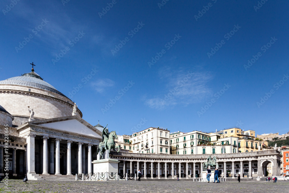 Plebiscito square Naples Italy