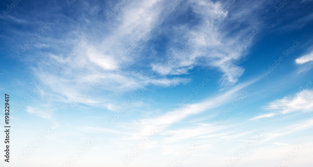 Clear blue sky and white clouds Clear blue sky and white clouds