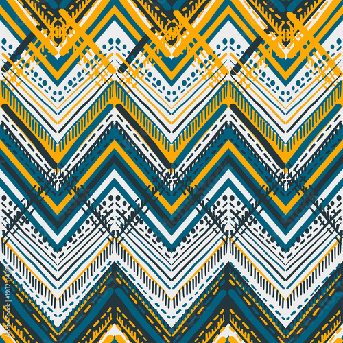 Abstract Ikat and boho style handcraft fabric pattern. Traditional Ethnic design for clothing and textile background, carpet or wallpaper