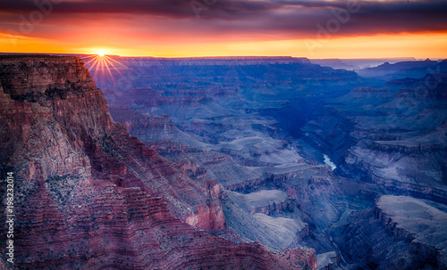 Firey Grand Canyon Sunset