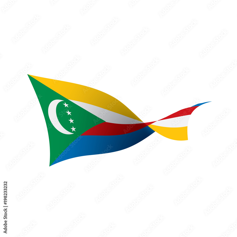 Comoros flag, vector illustration Comoros flag, vector illustration