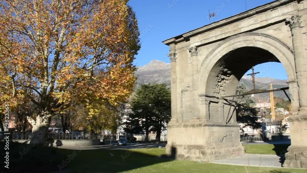 The Arch of Augustus at the entrance of Aosta, Italy The Arch of Augustus at the entrance of Aosta, Italy