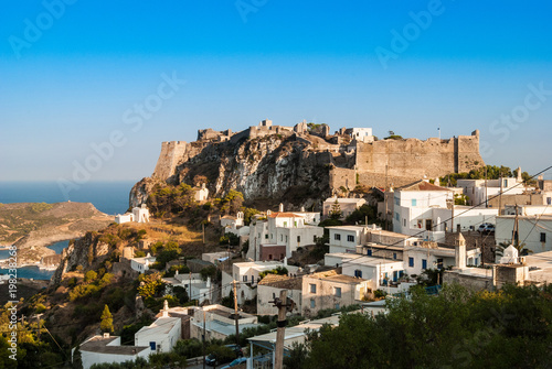 Picturesque view of the Venetian castle and city of Kythera island in Greece © Haris Andronos