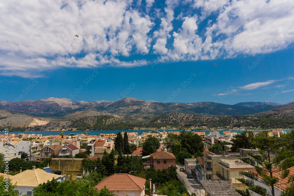Panoramic view of the city of Argostoli in Kefalonia Greece