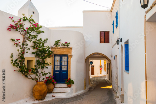 Street view of the mainland (Chora) in Kythera island in Greece © Haris Andronos